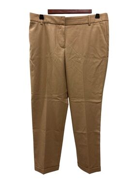 J.Crew 100% Wool Favorite Fit Cuffed Trouser Pants Camel Size 8